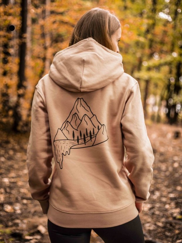 Zachraňte dámská lososová mikina Vodopád - volný střih