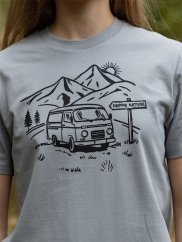 Dámské tričko Vanlife - šedomodré