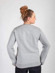 Dámská mikina bez kapuce Bez potisku - šedá