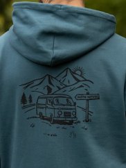 Pánská mikina Vanlife - modrozelená