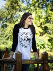 Dámský raglan Happy Nature logo - volný střih