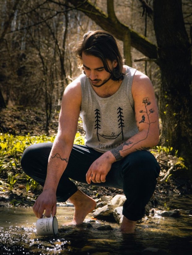 Pánské tílko Just hanging - šedé