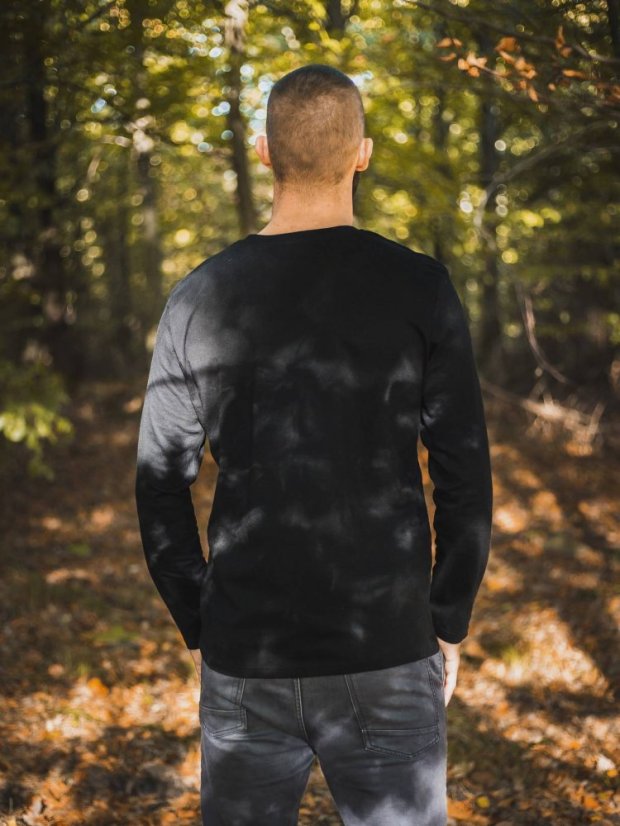 Pánské tričko s dlouhým Hory - černé