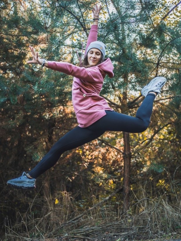 Dámské mikinošaty Pure nature - ibiškové