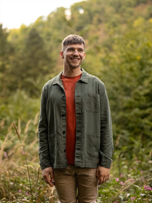 Košilová bunda - zelená