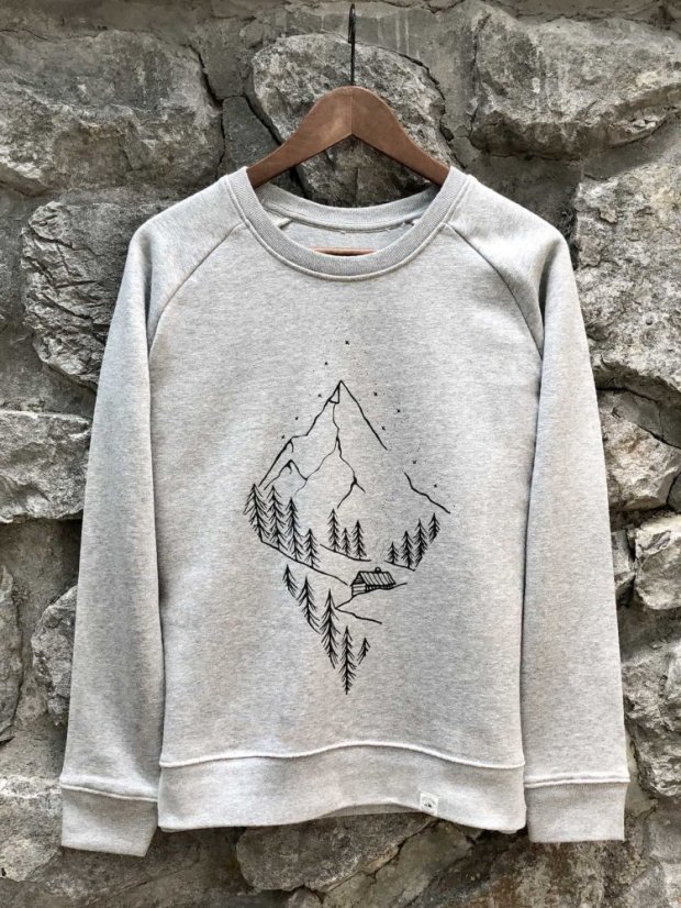 Zachraňte dámský crewneck Pure nature - šedý