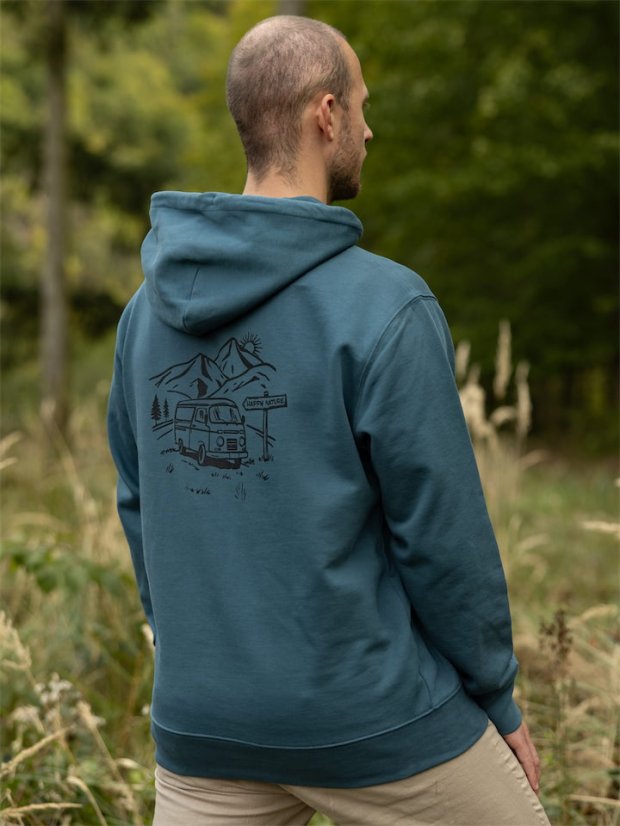 Pánská mikina Vanlife - modrozelená