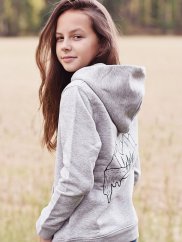 Dětská rozepínací mikina Vodopád - šedá