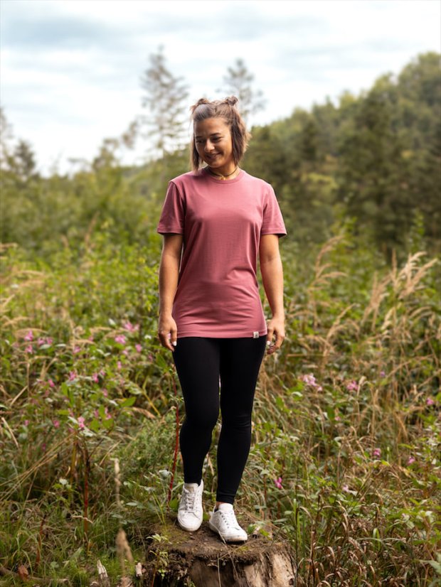 Dámské tričko Bez potisku - malinové