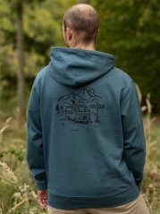 Pánská mikina Vanlife - modrozelená