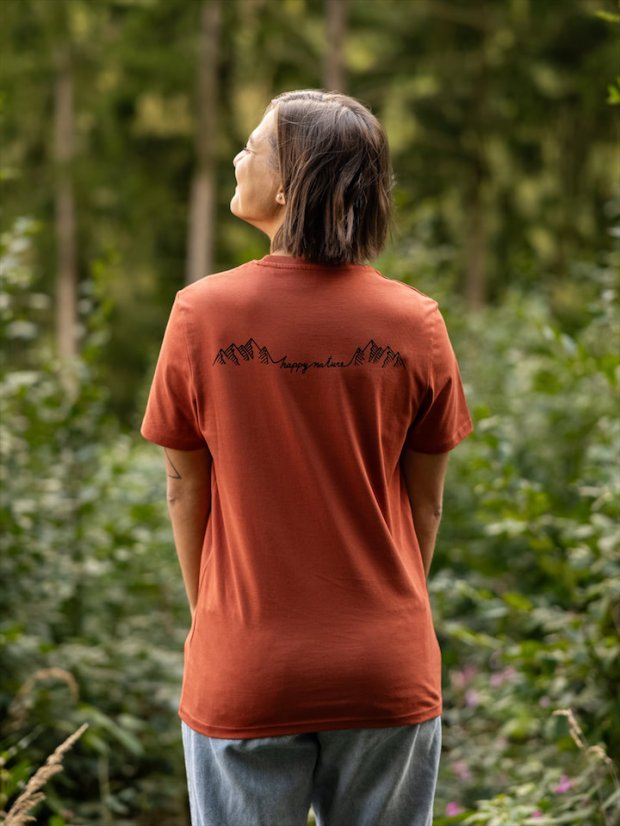 Dámské tričko Pohoří - cihlové