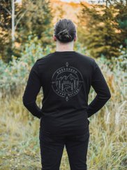 Zachraňte pánské tričko s dlouhým Dobrodruh - černé