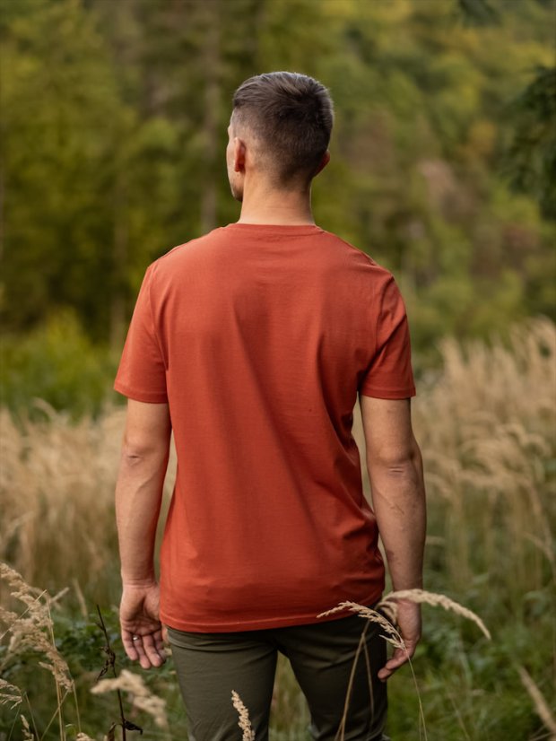 Pánské tričko Mountains - cihlové