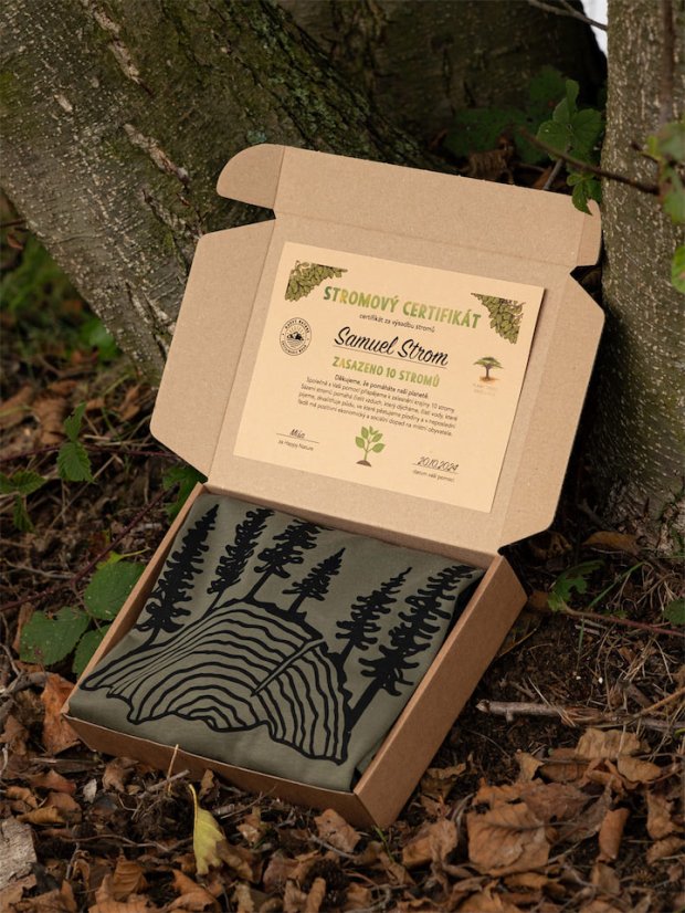 Pánské tričko Les - zelené