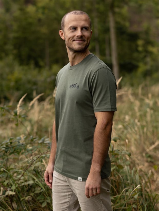 Pánské tričko Pohoří - zelené