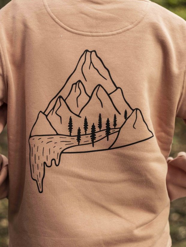 Zachraňte dámská lososová mikina Vodopád - volný střih