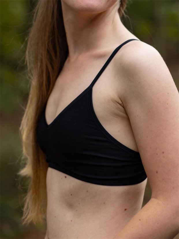 Podprsenka elastická - béžová/černá