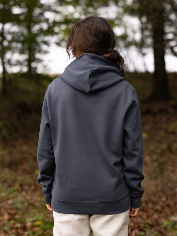 Dámská mikina V srdci - modrošedá