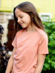 Dětské tričko Bez potisku - růžové