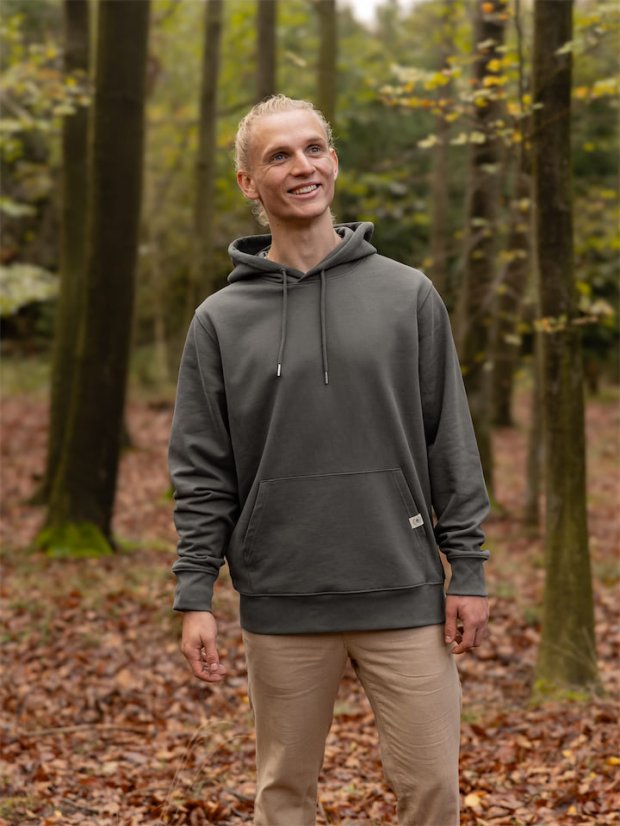 Pánská mikina V horách - lávově šedá