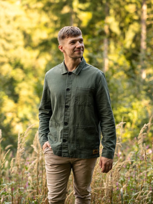 Košilová bunda - zelená