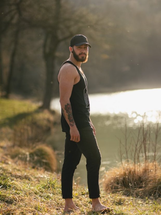 Zachraňte pánské tílko Outsider - černé