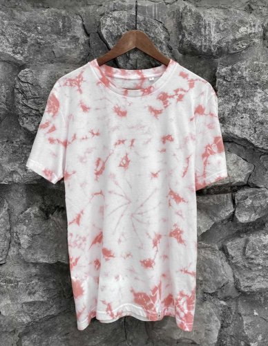 Zachraňte dámské tričko batikované - růžové