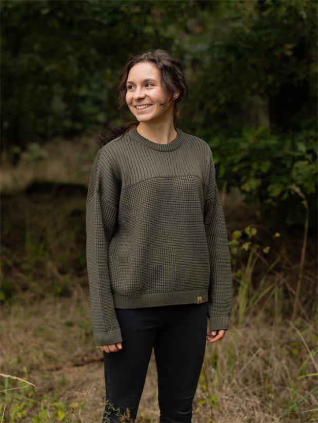 Dámský pletený svetr - zelený