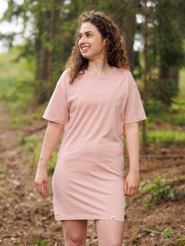 Dámské šaty Bez potisku - růžové
