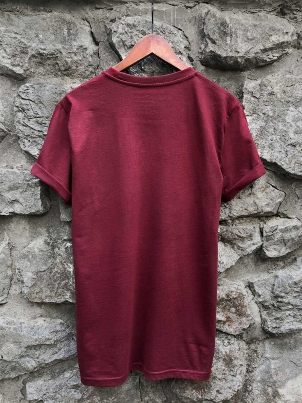 Dámské tričko Bez potisku - vínové