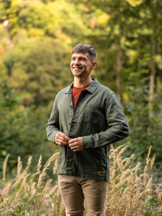 Košilová bunda - zelená