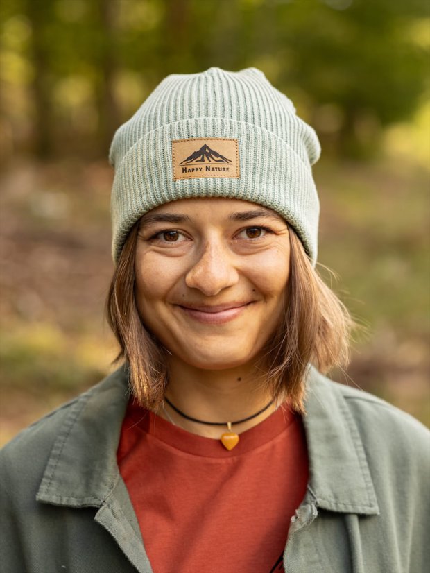 Čepice žebrovaná Mountains - mintová