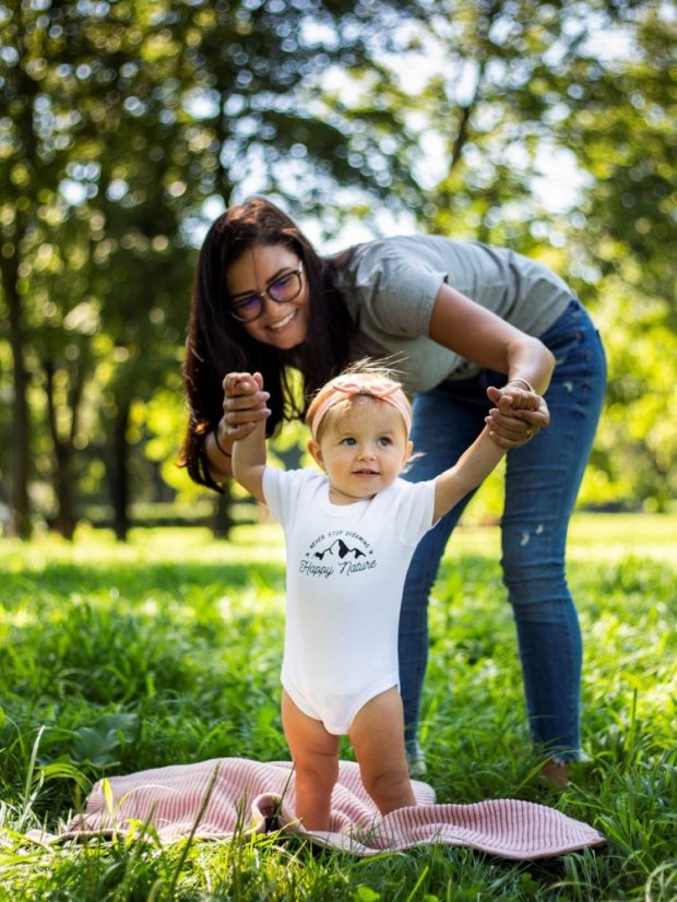 Zachraňte dětské bodýčko Never Stop Dreaming - bílé
