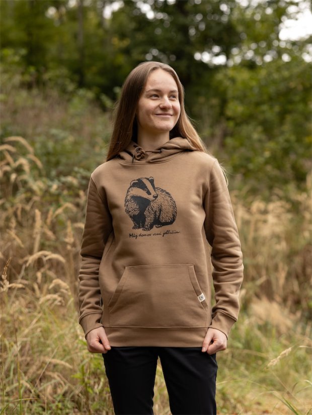 Dámská mikina Jezevec - hnědá