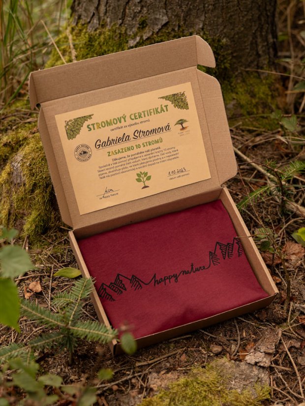 Dámské tričko Pohoří - vínové