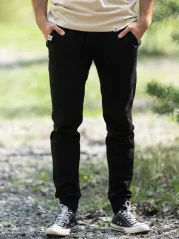 Pánské tepláky Bez potisku - černé