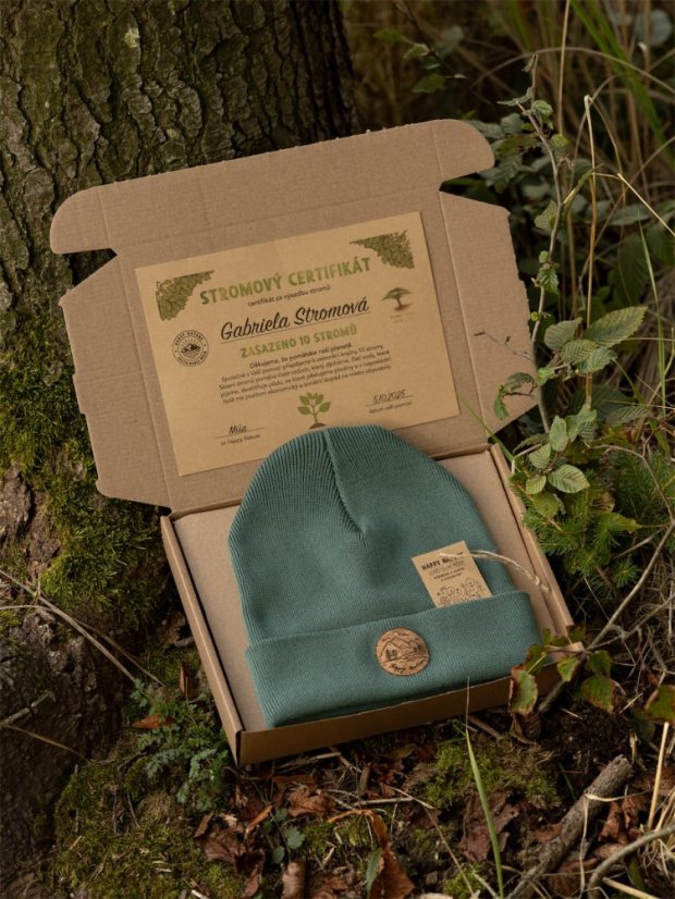 Čepice Krajinka - zelenomodrá