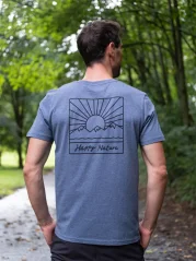 Pánské tričko Západ - modrošedé