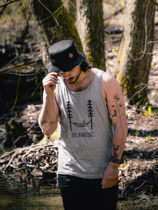 Pánské tílko Just hanging - šedé