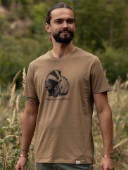 Pánské tričko Jezevec - hnědé