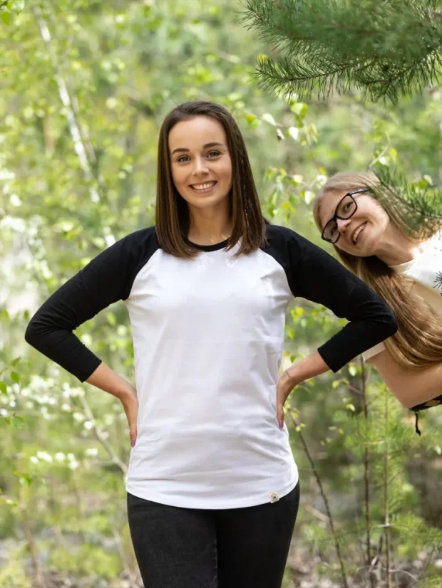 Dámský raglan Bez potisku - volný střih