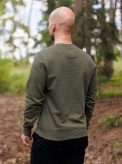 Pánská mikina bez kapuce Bez potisku - zelená