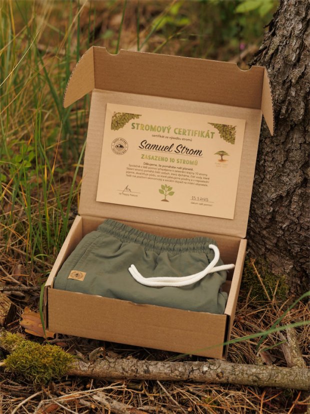 Pánské recyklované plavky - khaki