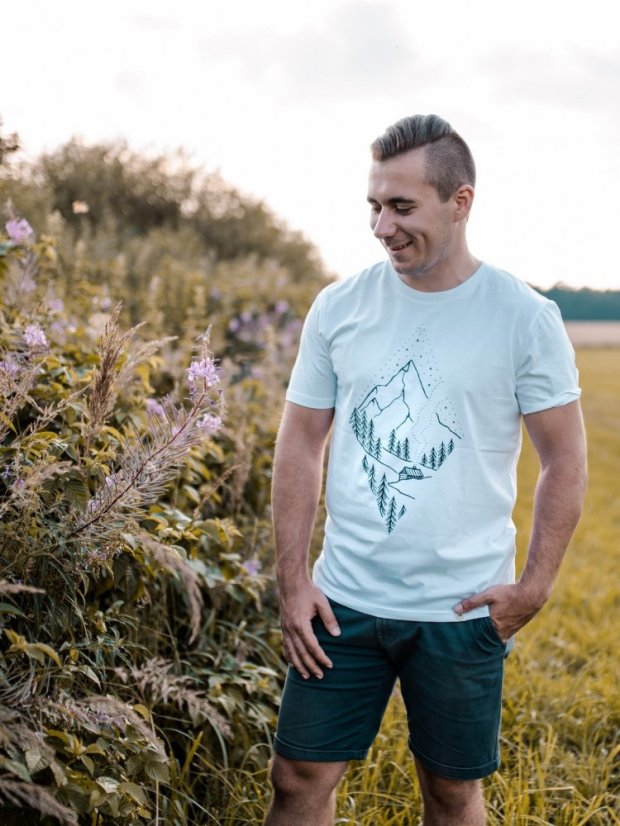 Zachraňte pánské tričko Pure nature - bílé