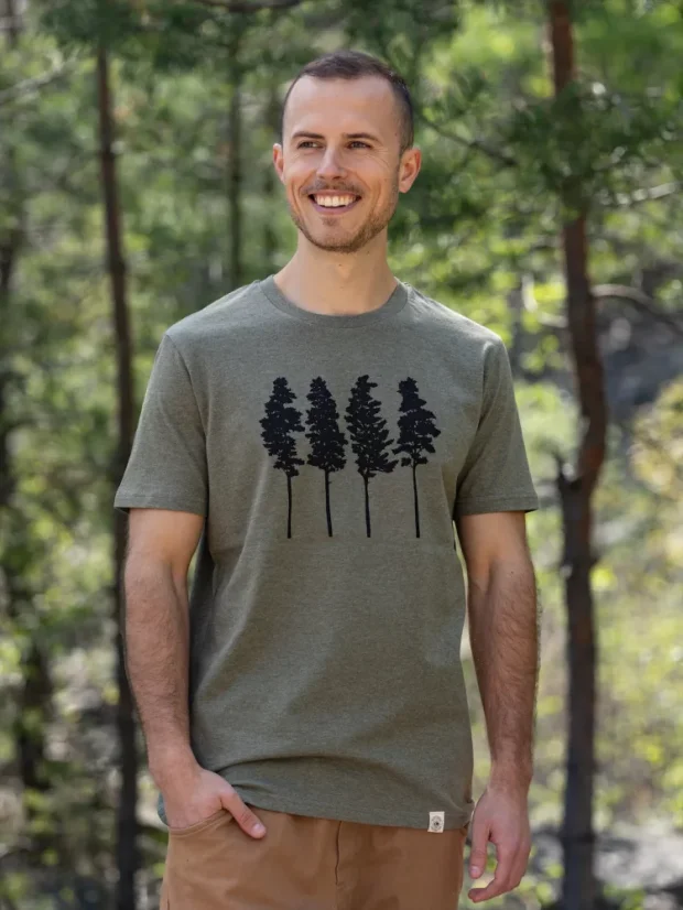 Pánské tričko Borovice - zelené