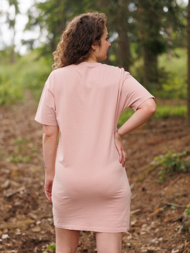 Dámské šaty Bez potisku - růžové