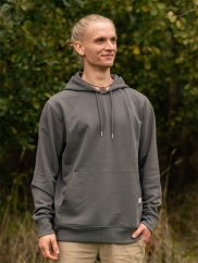 Pánská mikina Bez potisku - lávově šedá