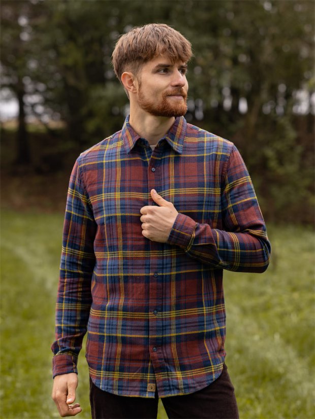 Pánská flanelová košile - károvaná