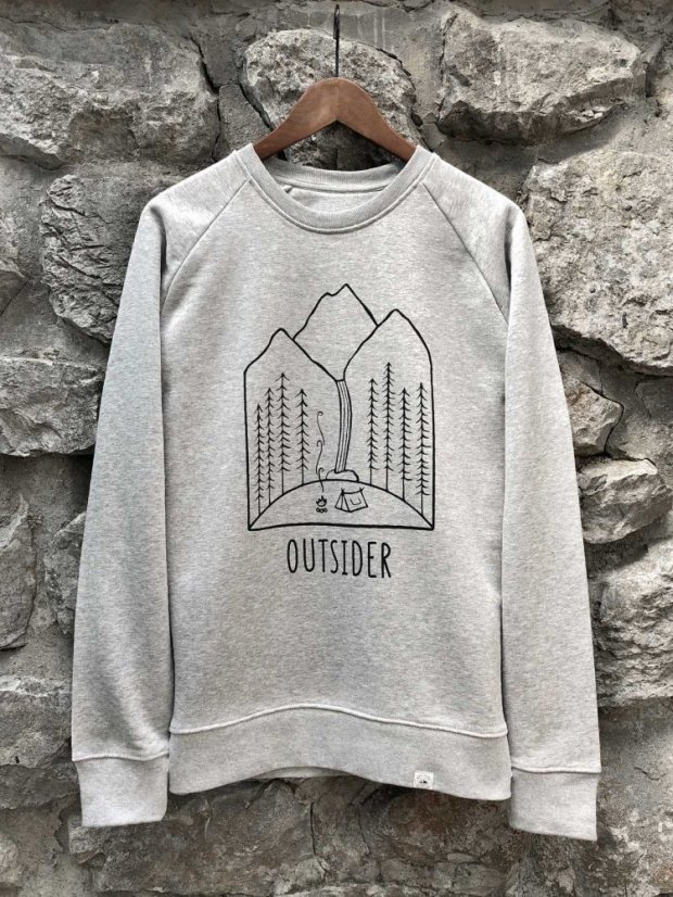 Zachraňte pánský crewneck Outsider - šedý