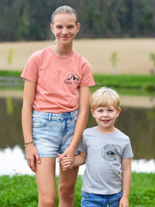 Dětské tričko Never stop dreaming - růžové